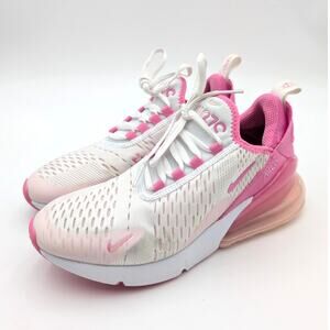 Nike Air Max 270 Sneakers Shoes Lace-Up Unisex Kids White Size US4Y EU36